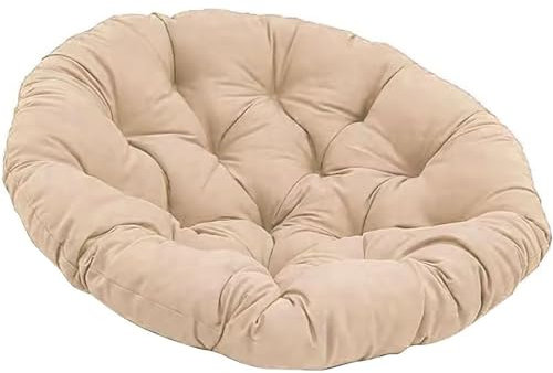 Cuscino rotondo extra spesso per sedie sospese, mobili in rattan e sedie da giardino, colore cachi (40 x 40 cm), diametro 100 cm