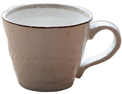 Taza de té de la tarde de cerámica de 300 ml con plato de taza para el hogar, cerámica rugosa antigua, taza de café para oficina, taza de café espresso