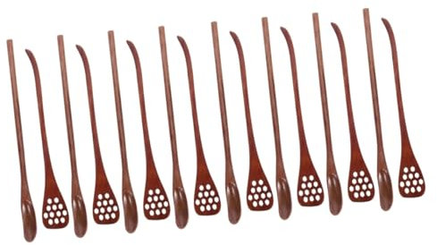 Cabilock 16pcs Wooden Stirrer Honey Sticks Honey Spoons for Tea Soup Dessert Stirring Spoons