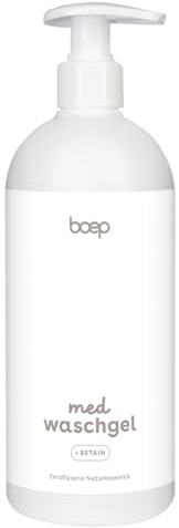 boep med tvättgel | pH-neutral tvättgel för ansikte och kropp | mild rengöring för hudproblem som atopdermatit och rosacea | Mycket torr och kliande hud | Certifierad naturkosmetik (500 ml)