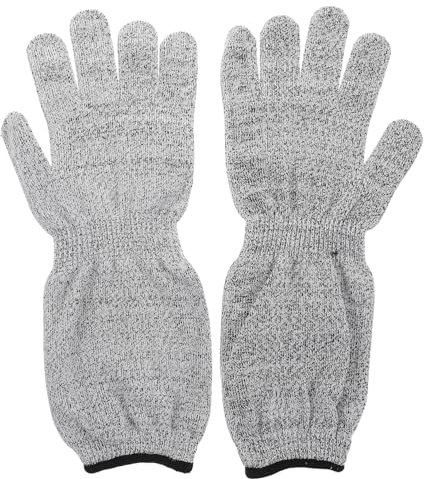 Angoily Cut Resistant Gloves Long Breathable Sleeves Protective Arm Guards for Gardening and Industrial Use