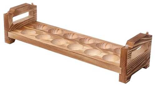 Pasticceria all'uovo di legno - Single uova di quaglia | Vassoi impilabili per uova Sorter | Mensola per contenitori per uova | Decorazione per display cucina r