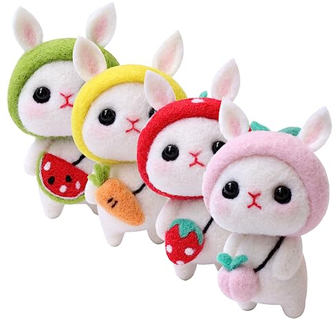 ADOCARN 4sätze Nadelfilz Haushalt Diy-filzset Mit Nadelfilz-bastelwerkzeugen Filznähwerkzeugen Und Filz-bastelbedarf Hochwertige Materialien Für Einfache Anwendung Und Langlebigkeit