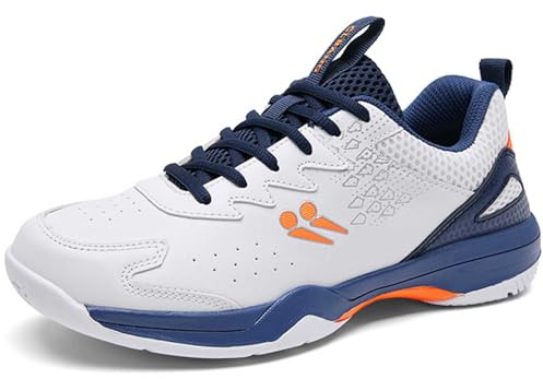 PENXZT Herr Badmintonskor Bordtennis Squashskor Halkfria Stötdämpande Court Sneakers för Idrottare och Casual,B,39 EU