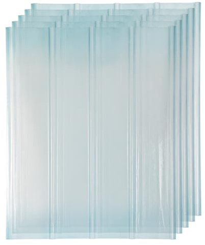 ISOISL FRP - Chapa trapezoidal corrugada de 2 mm, placas de luz diurna FRP, 90 x 120 cm, para tejados, placas de perfil corrugado, placas de repuesto, resistentes a las heladas y a los rayos UV, 5