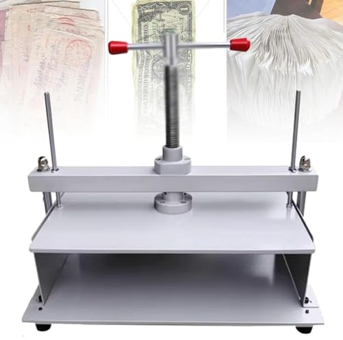 MegLob Manuelle A3-Papierpressmaschine, Buchbinder-Glättungsmaschine Für Bürorechnungen, Große Buchbindepresse Mit Tragbarem Griff, Robuste Buchbindemaschine Und DIY-Projekte