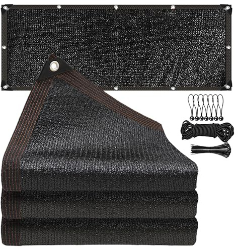 WGQR Red de Sombra 2x5m con Ojales, Malla Sombra 90% UV Toldo Vela de Sombra, Red de Sombra Al Aire Libre para Invernadero, Jardín, Pérgola, Patio Césped