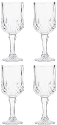 WESIEVYA Calici da Vino in Vetro Smerigliato, Set da 4 Pezzi