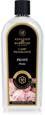 Ashleigh & Burwood Peony Lamp Fragrance 1 L - For Use In Fragrance Lamps - Natural Ingredients - Sweet Floral Scent - Made In UK - Burn Time 40 Hours - Apple, Jasmine, Carnation, Rose, Musk