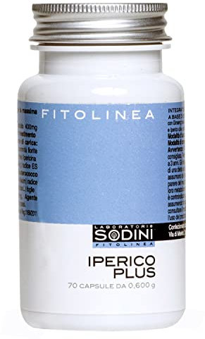 Iperico Plus - Integratore Alimentare - con Magnesio, Gingko Biloba, Eleuterococco e Gingseng - per Favorire il Tono dell'Umore - 70 Capsule