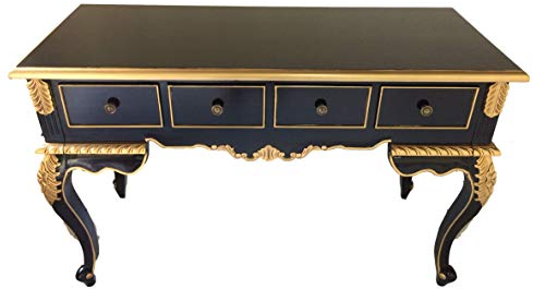 Antik sekreterare barock Louis Seize renässans rokoko färg: svart med guld skrivbord toalettbord längd 120 x höjd 75 x bredd 49 cm nr 12