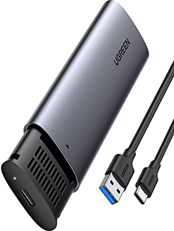 UGREEN Funda externa M.2 NGFF USB-C 3.1 Gen 1, compatible con 970 Evo Plus, Crucial P1, WD, UASP, 2TB