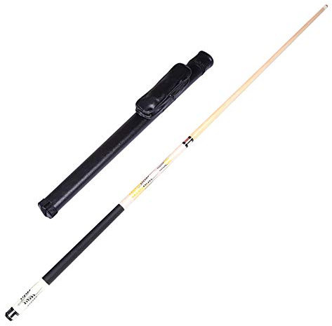 Pool Cue,58-Inch 18-20 Oz 11.75mm Maple Pool Cue Stick Billiard Room Accessories,Grip Diameter 30mm,for Nine Balls Black Eight/White/Black Bucket