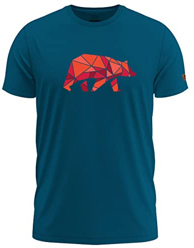 FORSBERG Espenson Herren T-Shirt Rundhals Baumwolle Bärenlogo Freizeit
