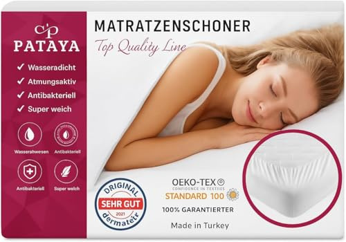 PATAYA Protege Matelas 70x140cm – Alese Impermeable, Surmatelas imperméable et surmatelas Incontinence, Punaise de lit, Protection Contre l'humidité, Tapis d'incontinence (70x140 cm) White