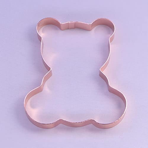 Keewah 3.4 inch Small Teddy Bear Copper Cookie Cutter - 1 Piece