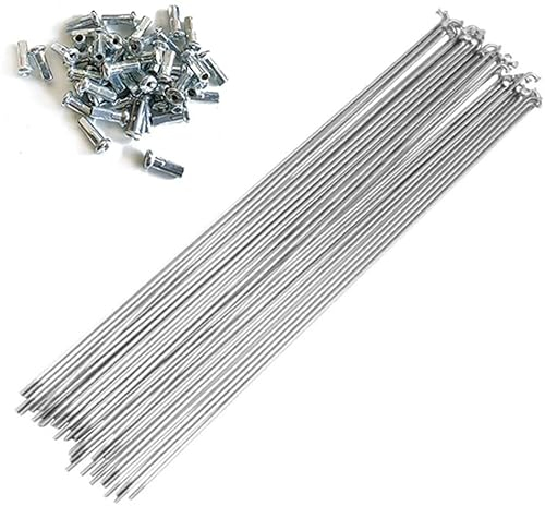 ZDS 36 Stück Fahrrad-Speichen, 13G, 2,2 mm Fahrradspeichen, Dreirad-Speichen, Edelstahl-Speichen, 13G Speichen, für Fahrrad, Dreirad (160 mm)