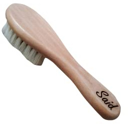Baby Bürste personalisiert, Baby Rassel personalisiert, Baby Deko Holz, Neugeborenen Deko Baby Holz (Bürste)