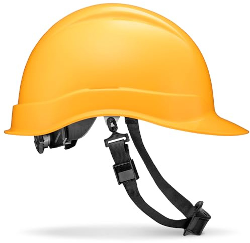 ACERPAL OSHA-zugelassener Sicherheitshelm für Bauarbeiten, solides gelbes Design, Bauhelme, verstellbare 6-Punkt-Ratschenfederung