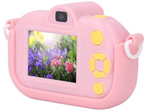 Barnkamera 32 MP Digital Videokamera 2-tums IPS-skärm Främre Bakre Lins 1080P Selfiekamera för Småbarn, Miljövänligt Material, Roliga Fotoramar, Tydlig Bildskärm, Present