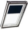 Tenda Oscurante Originale Roto ZRV - Guide di Scorrimento Laterali Bianco - per Finestre da Tetto delle Serie R4/R7 e Classic 43/73 - Dimensioni 065/118 | 06/11 - Colore del Tessuto Blu