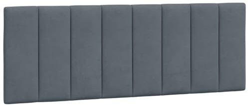 vidaXL Kopfteil-Kissen Hanko Dunkelgrau 120 cm Samt