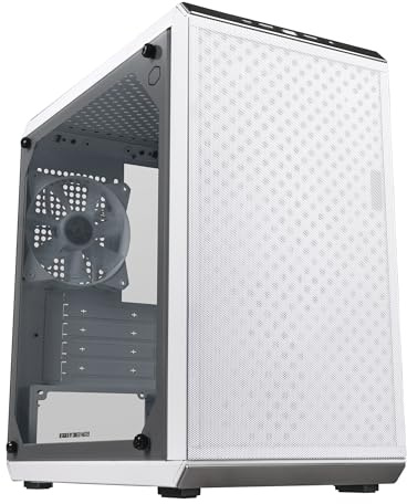 Cooler Master Q300L V2 Micro-ATX - Caja Blanca para Torre de PC con Filtro magnético, USB 3.2 Gen 2x2 (20 GB), Cristal Templado, enfriadores de CPU máximo 159 mm, GPU MAX 360 mm (Q300LV2-WGNN-S00)