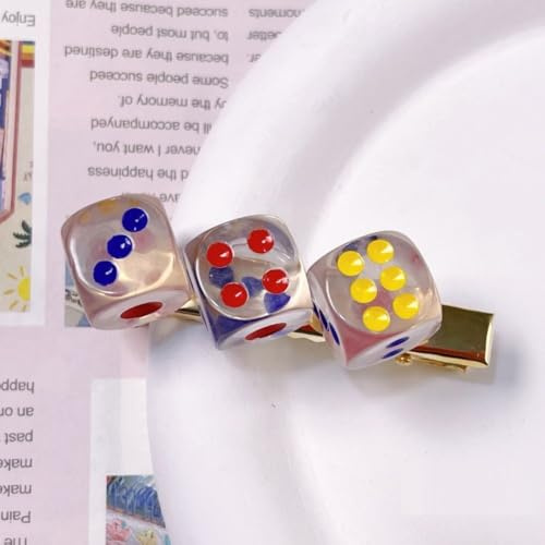 LIBERGA 4 Pezzi Fermagli Per Capelli A Forma Di Dado, Divertenti Mollette Per Capelli, Fermagli Per Capelli Per Decorazioni Per Feste Da Donna