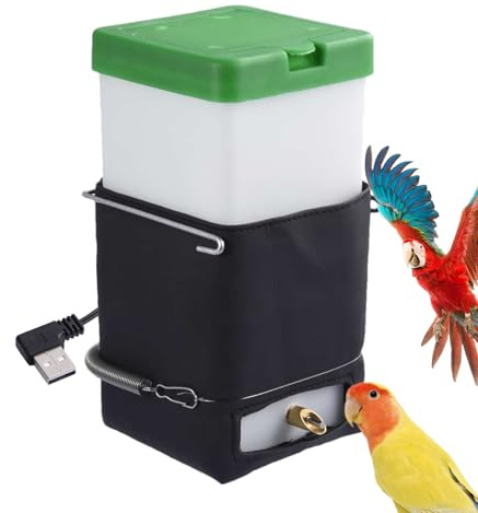 Beheizte Kaninchen-Wasserflasche, Kleintiertränke – Kleintiertränke mit tropfsicherem Auslauf – Wasserflasche für Meerschweinchen mit auslaufsicherem Design