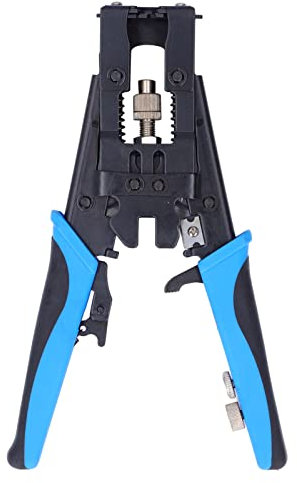 Pince à sertir pour câbles coaxiaux, Kit de connecteurs de Compression multifonctionnels en acier allié de haute qualité, bleu et noir