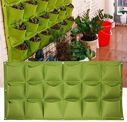 Supporto Impermeabile per Fioriera da Giardino con 18 Tasche per Esterni, per Piante da Giardino Sospese Verticali per la Coltivazione di Piante Verdi