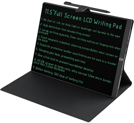 Gvvsjgdbis 11,5 tum LCD ritbord för arbetsstudier helskärm superfin handskrift magnetisk klar skrivplatta dyna med fodral