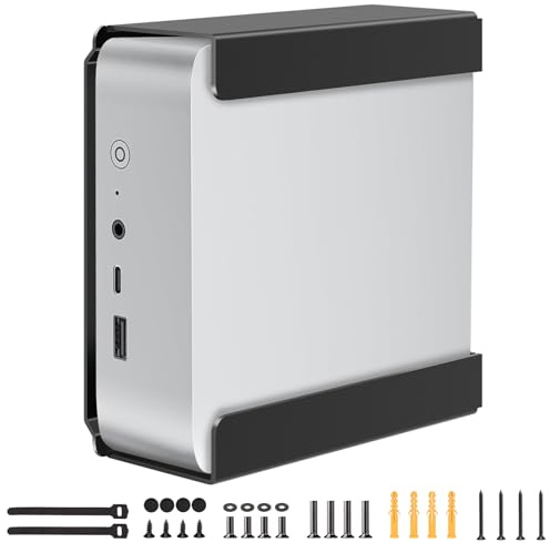 Metall Mini-PC-Halterung kompatibel mit Beelink SER8, SER6, SER9, SER9 Pro, EQi12, EQR6, Mini-PC VESA-Halterung / Wand / Untertisch, nur für SER8, SER6, SER9, SER9 Pro, EQi12, EQR6