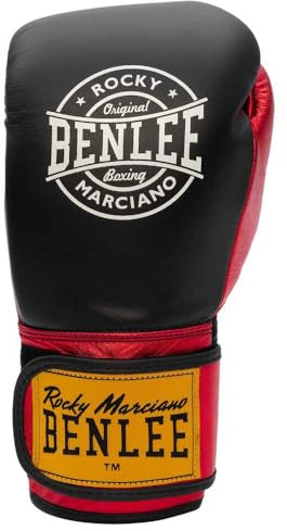 BENLEE Boxhandschuhe aus Leder METALSHIRE, Black/Red, 12 oz