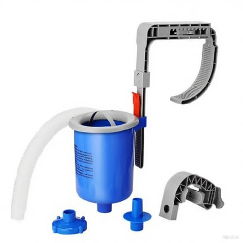 Skimmer de piscina sobre el suelo, montaje en pared y skimmer flotante para superficie de piscina, cesta extraíble para piscina, se adapta a piscinas inflables/marco de metal con soporte de altura