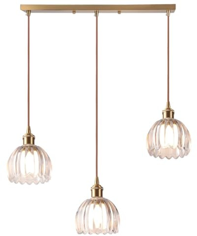 3 luces colgantes de cristal, vintage, latón, oro, lámpara de araña, sala de estar, moderna, iluminación de techo, art deco, decoración de interiores, para comedor, dormitorio, cocina