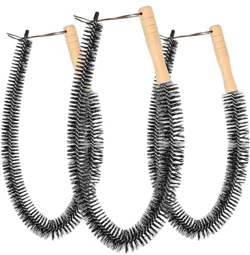 Sewroro 3pcs Cleaning Brush Long Handle Bristle Radiator Brush for Cleaning Vent Dryer Duster
