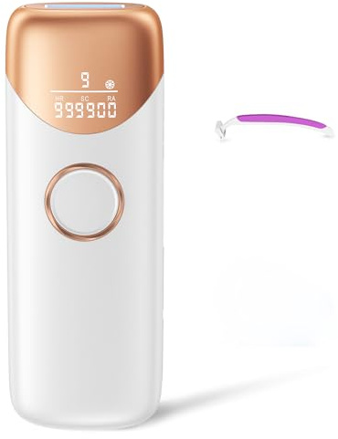 Laser Hair Removal Device with Painless Ice Cooling Function, 19.8J IPL Laser Hair Removal, Salon Quality Results at Home Lazer Hair Remover for Bikini Line Body, 9 Levels