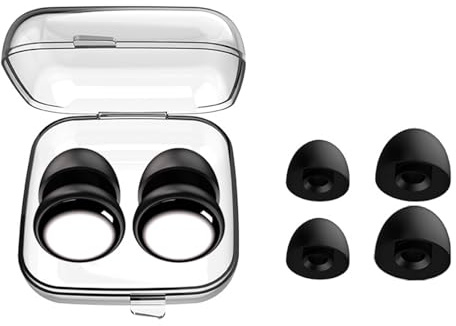 Portable Cancelling Earplugs Includes Carry Case for Protections Silicone Ear Tip Comfortable for Long Wear Cancelling