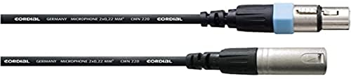 CORDIAL Cable micro XLR 1,5 m Cable Microfono Essentials simétrico Rean