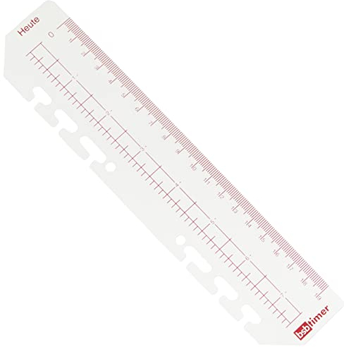 BSB Tagesanzeiger Lineal - 6-Fach Lochung - ca. A5 - für Manager Terminplaner Organizer, 02-0587