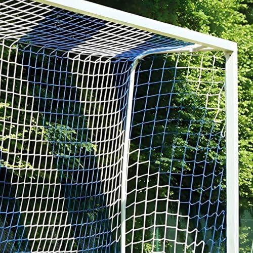 Fußball Tornetz Fußballtornetz 7,50 m x 2,50 m Tiefe Oben 0,80 m unten 1,50 m Fußballnetz zweifarbig PP 4 mm Farbe Blau/Weiß
