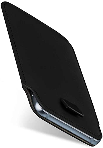 moex Slide Case für iPhone 7 / iPhone 8 Handytasche zum Einstecken Ultra dünn, Einsteckhülle Holster Hülle PU Leder, Sleeve Etui Handyhülle mit 360 Grad Komplettschutz, Schwarz