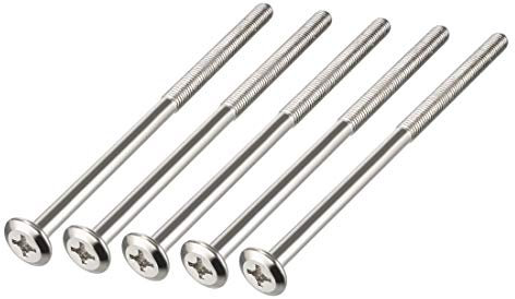 sourcing map 5Stk Kreuzschlitzschrauben Möbel Schrauben 58mm Gewindelänge M6x120mm