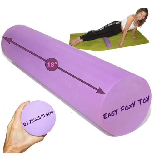 Small Size Medium-Hard Density EVA 4 Inch Foam Roller for Back &Leg Pain; Sore Muscle Recovery; Trigger Point Massage Roller Ø3.75x18inch Physical Therapy; Helps as Spine Cracker Stretcher