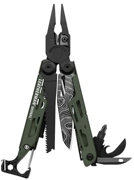 LEATHERMAN, Signal, 19-in-1 Multi-tool for Outdoors, Camping, Hiking, Fishing, Survival, Durable & Lightweight EDC, Made in the USA, Topographical Print