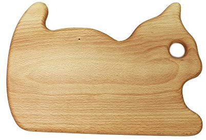 mitienda mit Liebe gemacht Planche à Petit-déjeuner en Bois avec Chat à Motif Animal, y Compris coquetier, Cadeau pour Enfants