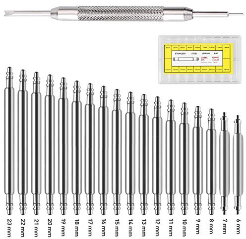 Kit di riparazione dell'orologio kit di strumenti per la rimozione del cinturino dell'orologio con strumento per barra a molla/perni per cinturino da 360 pezzi 6-23 mm per la regolazione del cinturino