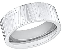 s.Oliver Ring Edelstahl Damen Ringe, Silber, Kommt in Schmuck Geschenk Box, 2032526