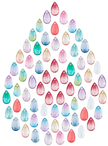 SUNNYCLUE 1 Schachtel 100 Stück Kristalle In Tropfenform Wassertropfenkristalle Zum Basteln Winziger Transparenter Glasanhänger Tschechische Lose Perlen Für Die Schmuckherstellung Armbänder Zufällige